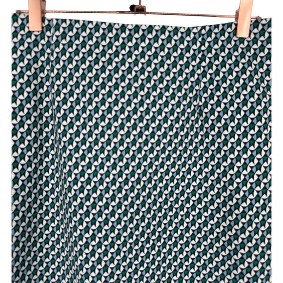 Boden Women's Richmond Pencil Skirt Green Blue Geometric Print Size 8‎ Preppy - Picture 6 of 12